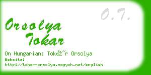 orsolya tokar business card